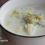 白菜と長ネギの濃厚豆乳スープ