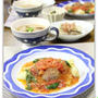肉だんごとトマトの炒め煮&とうがんのスープ　