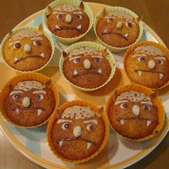 節分 鬼のカップケーキ By ゆみｔａｎさん レシピブログ 料理ブログのレシピ満載