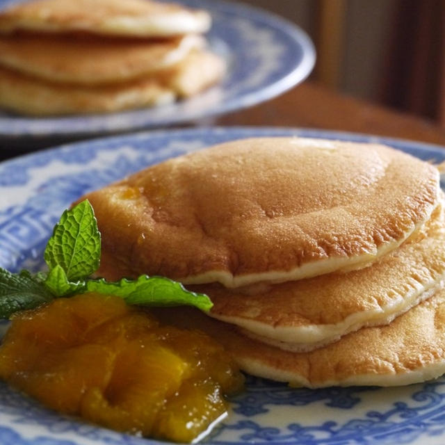 パンケーキ オレンジのピュレ添え By Mituru Kitaokaさん レシピブログ 料理ブログのレシピ満載