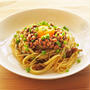 卵黄のせ納豆パスタ