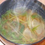 水菜と大根のみそ汁