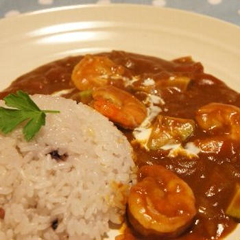 海老とアボカドのクリーミーカレー