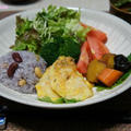 鱈のあおさピカタと黒米パウダー入り豆ご飯のワンプレート by 杏さん