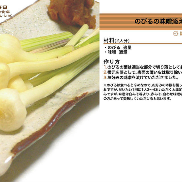 641.のびるの味噌添え