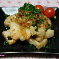 白身魚のから揚げ☆ピリ辛梅おろし和え