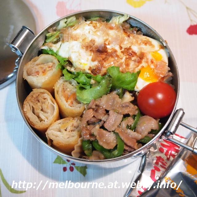 目玉焼きのっけごはん　＆　中華弁