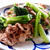 からし菜と豚肉の胡麻だれ炒め