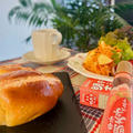 忙しい朝食は・・モニター「辛子明太子ペースト」で明太ロールパン・・・綺麗な富士山