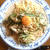 ニラとごほうの味噌クリームパスタ