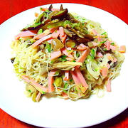 " 夏野菜とそうめんチャンプルー"