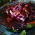 タンドリーサラミの紫サラダ　～タンドリーチキンドレッシング～世界旅行 by 青山　金魚さん