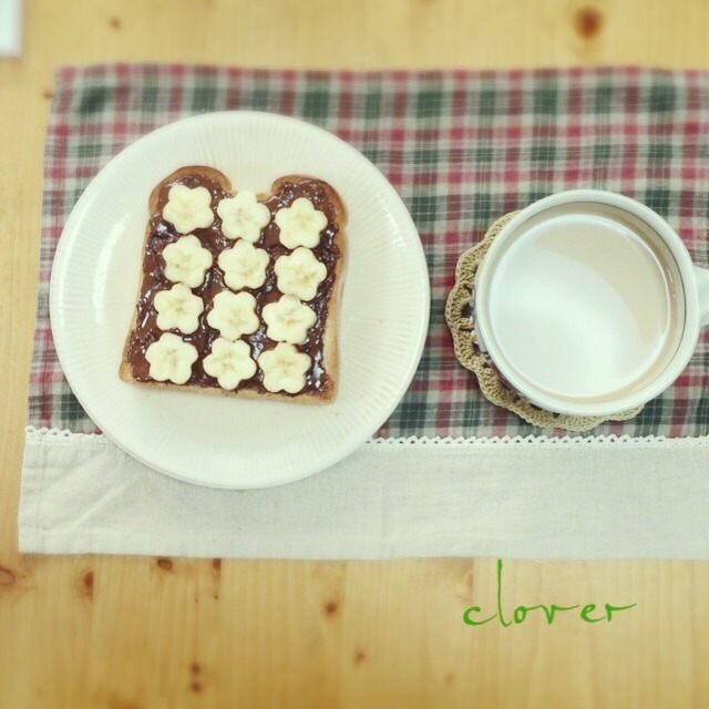 かわいい チョコバナナトースト By くろーばーさん レシピブログ 料理ブログのレシピ満載