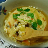 豆腐のレンチン蒸し餡掛け