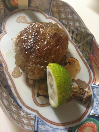 柚と松茸のハンバーグ☆