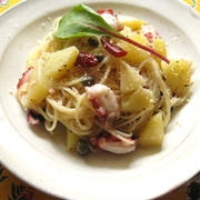 タコとじゃが芋のスパゲティ