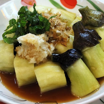 ■和のおかず【レンチン焼き茄子レシピ】