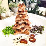 クリスマスツリーの立体ハンバーグ