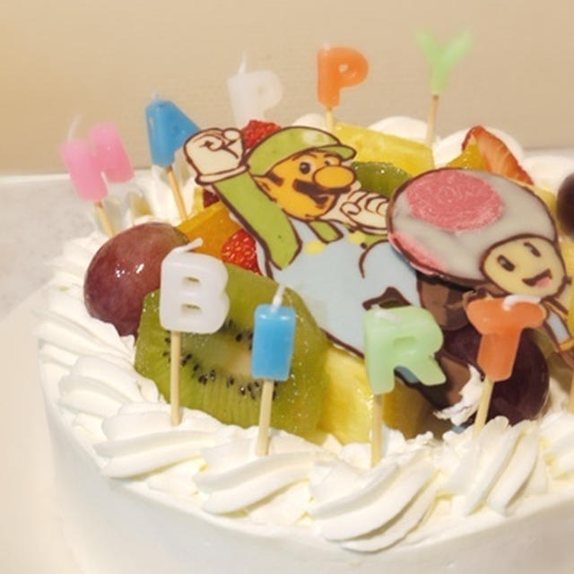 3歳の誕生日 ルイージのバースディケーキ By Saza25さん レシピブログ 料理ブログのレシピ満載