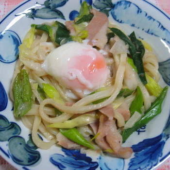 豚トロ焼きうどん