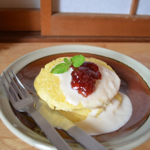 コーンミールのパンケーキ By 梛料理教室さん レシピブログ 料理ブログのレシピ満載