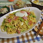 キャベツとベーコンの塩麹レモンバター風味の焼きそば♪が昨日の夕飯のメイン料理