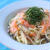 スモークサーモンとミョウガの冷製パスタ