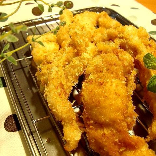 鶏むね肉で♪サクサクスティック塩フライ