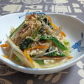 小松菜とゴボウの煮びたし+秋刀魚