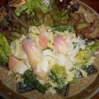レシピブログ　春の食材で作る早ゆでパスタレシピ①北寄貝と菜の花のサラダ