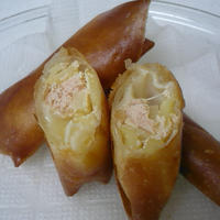 たらことチーズのおつまみ春巻