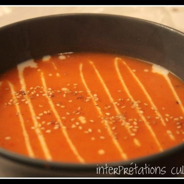 赤いパプリカ＆生姜のスープ