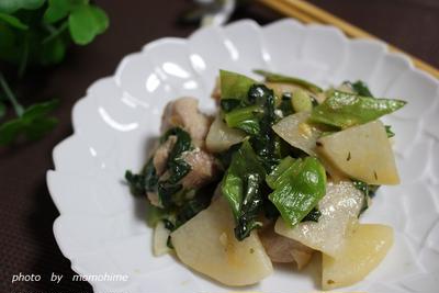 斬新極旨♪長芋と鶏肉のオーロラソース炒め