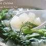 優しい味わい♡大根と菜花の白い中華のスープ
