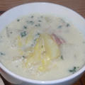 白菜とベーコンの豆乳スープ