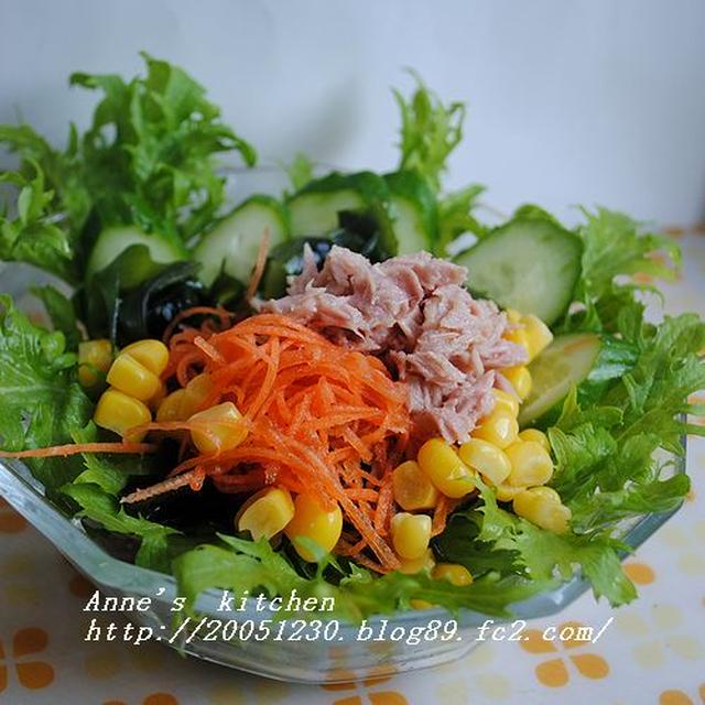 サラダわさび菜できらめく春のサラダ By アンさん レシピブログ 料理ブログのレシピ満載