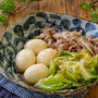 ＊豚バラと春キャベツとゆで卵の煮もの＊旬の春キャベツがたっぷり...