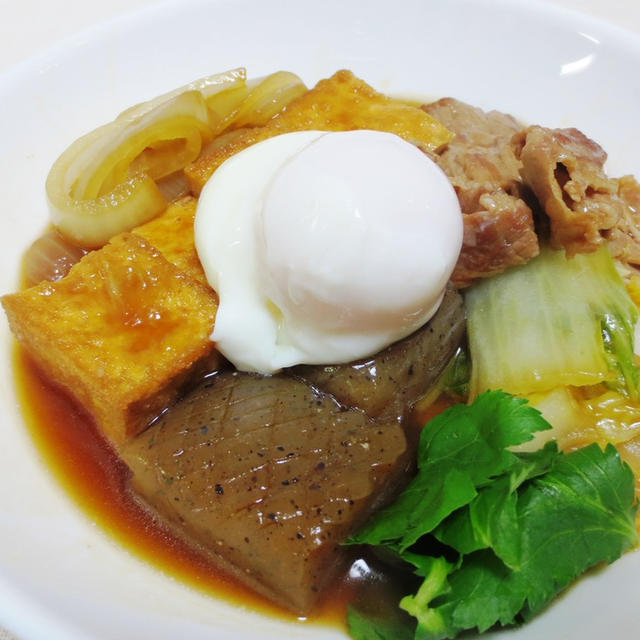 豚肉と厚揚げのすき焼き風【簡単♪フライパン一つ】