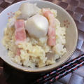 ☆里芋と厚切りベーコンの炊き込みご飯☆　運動会！
