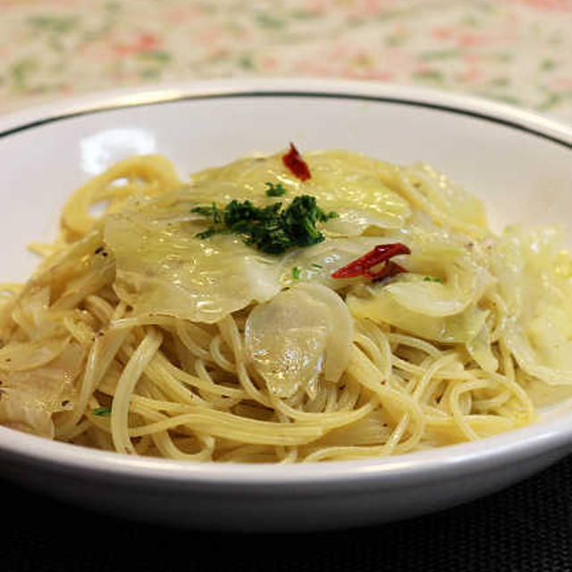 雪下キャベツとアンチョビのパスタ