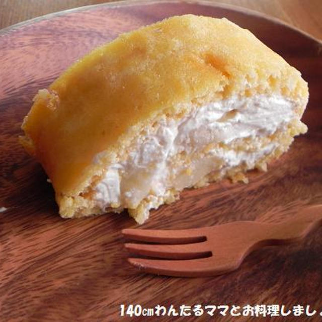 豆腐白玉入り☆みたらしロールケーキ