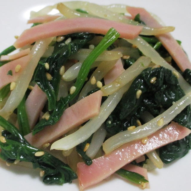 ハムともやしのナムル ほうれん草も加えて栄養満点 By Syu さん レシピブログ 料理ブログのレシピ満載