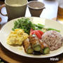 蛇腹きゅうりの肉巻き・プレート。今日のイチオシ！掲載。