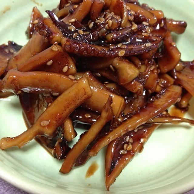韓国料理：するめイカのピリ辛醤油の煮物