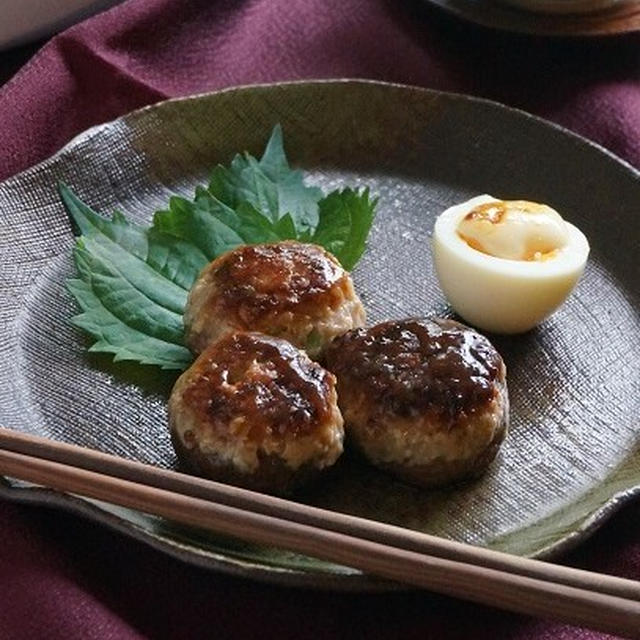 お月見にも？麺つゆで簡単！椎茸の肉詰め