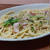 豆苗とベーコンのパスタ