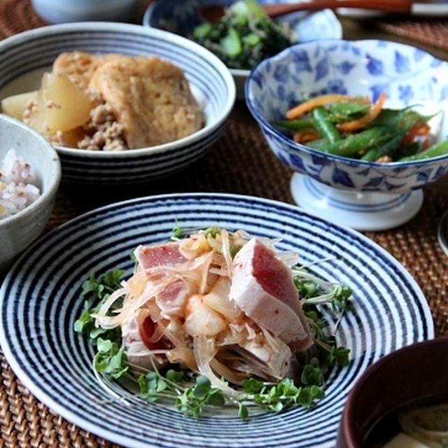 まぐろステーキのキムチあえ おかずいろいろ和食晩ごはん By Miyukiさん レシピブログ 料理ブログのレシピ満載
