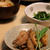 手羽中と根菜の煮物。一汁三菜和食ごはん。