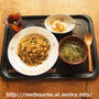 週末朝ごはん　-残り物活用炒飯-　