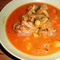 鶏ドラムスティック パプリカ トマト スープ